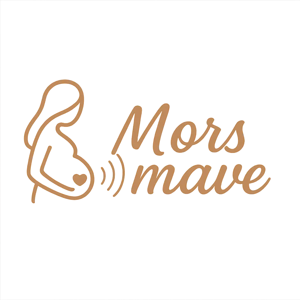 Logo for Mors Mave: en jordemoderklinik med fokus på trygge graviditetsscanninger.